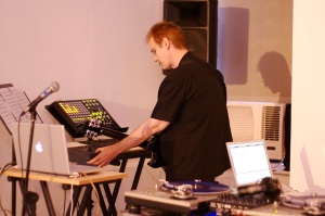 Patrick on laptop, keyboard, APC controller and guitar.